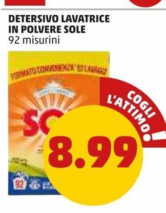 PENNY Detersivo lavatrice in polvere sole offerta