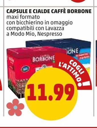 PENNY Capsule e cialde caffè borbone offerta