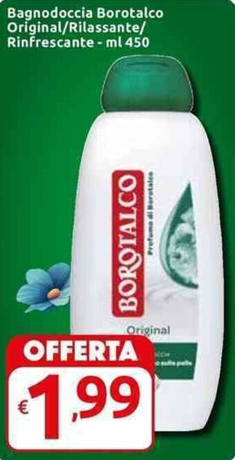 Carrefour Express Borotalco Bagnodoccia Original/Rilassante/Rinfrescante 450 ml offerta