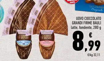 Conad Superstore Uova di cioccolato grandi firme bauli offerta