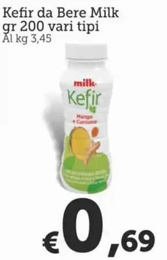 MAX Supermercati Kefir Bere Milk 200 gr vari tipi offerta