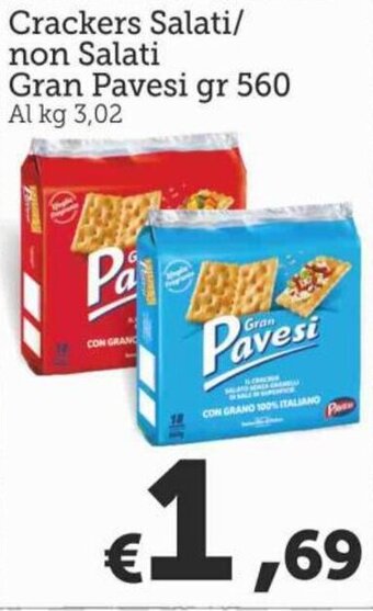 MAX Supermercati Gran Pavesi Crackers Salati/Non Salati 560 gr offerta
