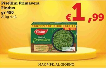 MAX Supermercati Findus Pisellini Primavera 450 gr offerta