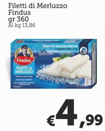MAX Supermercati Findus Filetti di Merluzzo 360 gr offerta