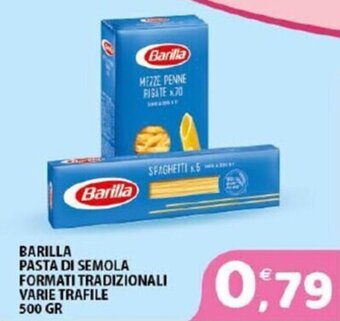 Mio Market Barilla Pasta di Semola Formati Tradizionali Varie Trafile 500 gr offerta