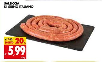 Tigros Salsiccia Di Suino Italiano offerta