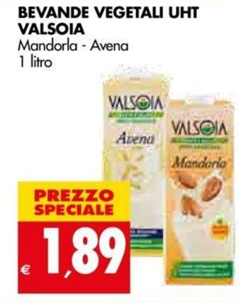 Tigros Bevande Vegetali UHT Valsoia 1 litro offerta