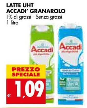 Tigros Latte UHT Accadi' Granarolo 1 litro offerta