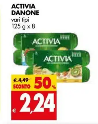 Tigros Activia Danone 125g x 8 offerta