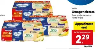 Lidl Mellin Omogeneizzato 6x 100 g offerta