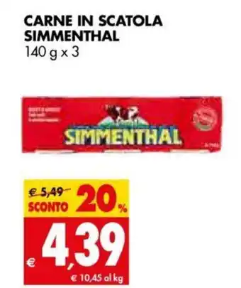Tigros Carne In Scatola Simmenthal 140g x3 offerta