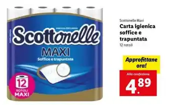Lidl Scottonelle Carta igienica soffice e trapuntata 12 rotoli offerta