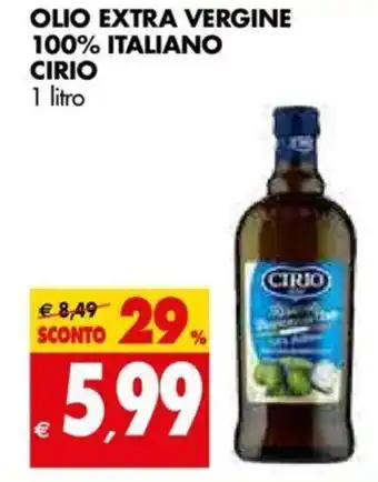 Tigros Olio extra Vergine 1005 Italiano Cirio 1 litro offerta