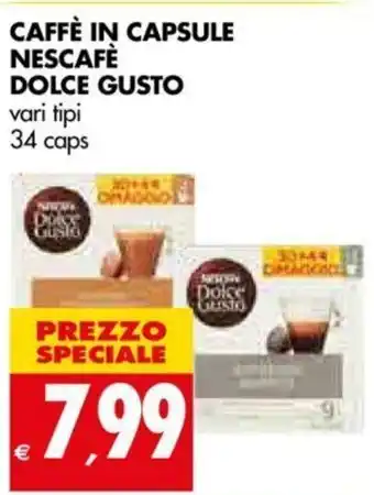 Tigros Caffe in capsule Nescafé Dolce gusto offerta