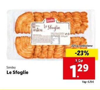 Lidl Sondey Le Sfoglie 225 g offerta
