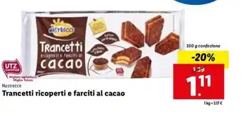 Nastrecce Trancetti ricoperti e farciti al cacao 350 g