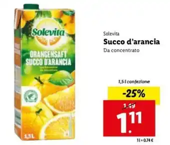Lidl Solevita Succo d'arancia 1,5 l offerta