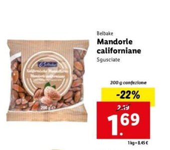 Belbake Mandorle californiane 200 g