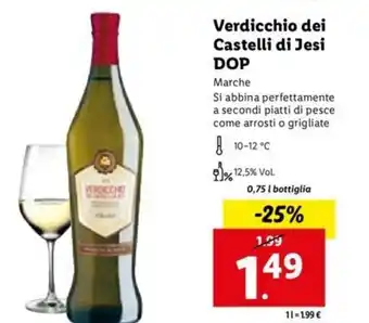 Lidl Verdicchio dei Castelli di Jesi DOP 0,75 l offerta