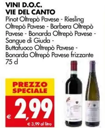 Tigros Vino D.O.C Vie Del Canto 75cl offerta