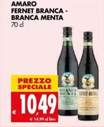 Tigros Amaro Fernet Branca Menta 70cl offerta