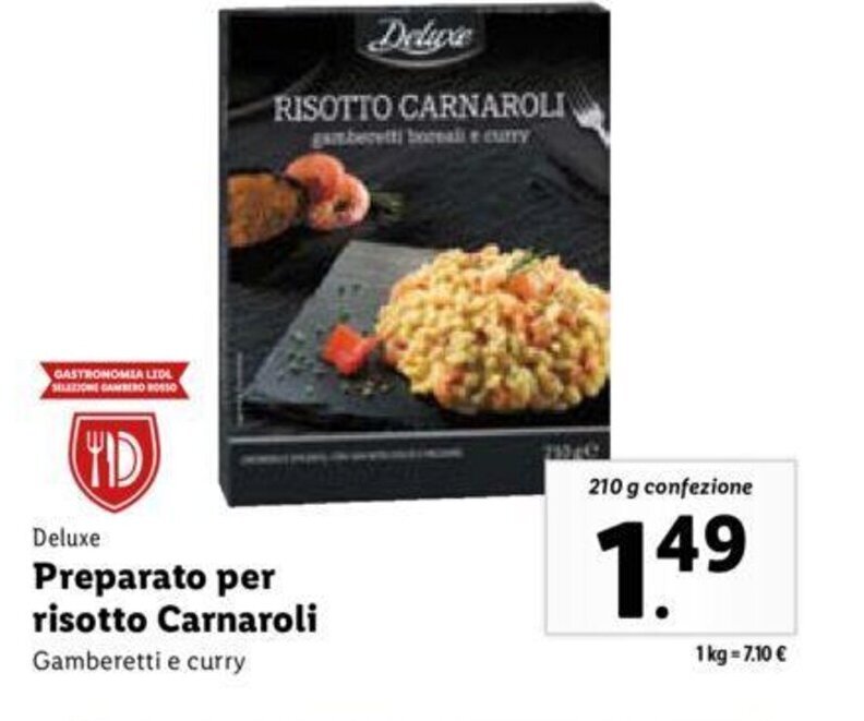 Deluxe Preparato per risotto Carnaroli 210 g offerta di Lidl