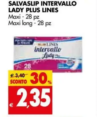 Tigros Salvaslip Intervallo Lady Plus Lines offerta
