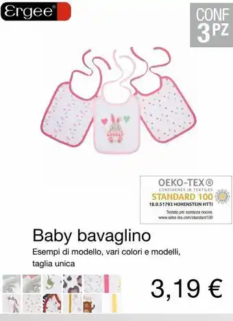 KiK Ergee baby bavaglino offerta