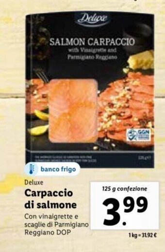 Lidl Deluxe Carpaccio di salmone 125 g offerta