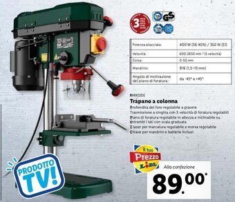 Lidl Parkside Trapano a colonna offerta