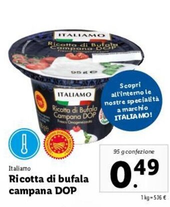 Lidl Ricotta Di Bufala Campana DOP offerta