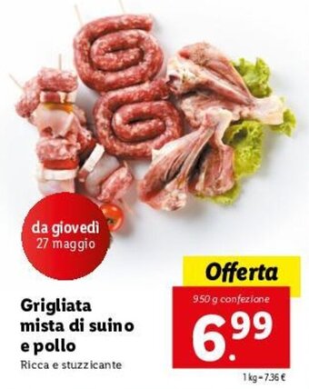 Lidl Grigliata Mista Di Suino e Pollo offerta