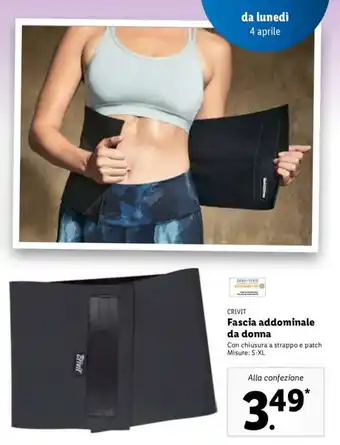Lidl Crivit Fascia addominale da donna S-XL offerta