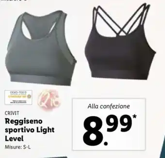 Lidl Crivit Reggiseno sportivo Light Level S-L offerta