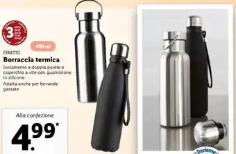 Lidl Ernesto Borraccia termica 490 ml offerta