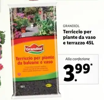 Lidl Grandiol Terriccio per piante da vaso e terrazzo 45L offerta