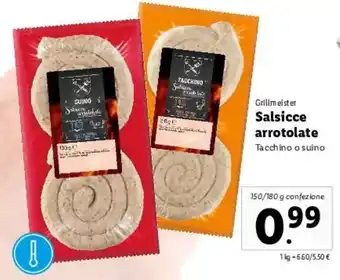 Lidl Salsicce Arrotolate 150/180g offerta