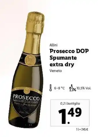 Lidl Prosecco DOP Spumante Extra Dry offerta