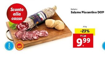 Lidl Salame Piacentino DOP offerta
