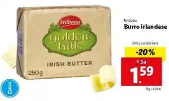 Lidl Burro Irlandese 250g offerta