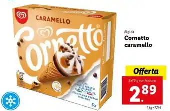 Lidl Cornetto Caramello 5x75g offerta