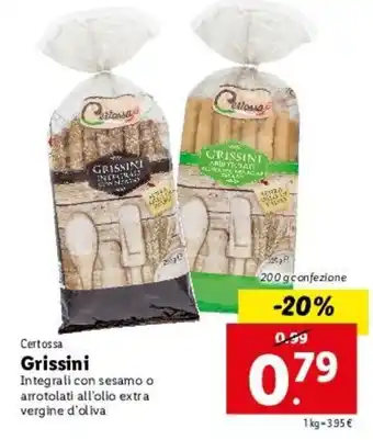 Lidl Grissini 200g offerta