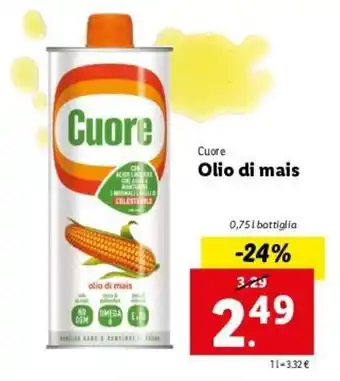 Lidl Olio Di Mais 0,75L offerta