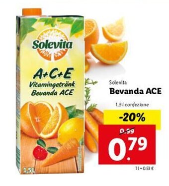 Lidl Solevita Bevanda Ace 1,5L offerta