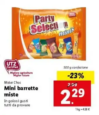 Lidl Mister Mini Barrette Miste 500g offerta