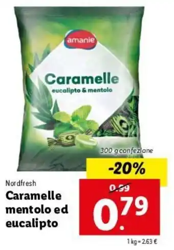 Lidl Nordfresh Caramelle Mentolo ed Eucalipto offerta