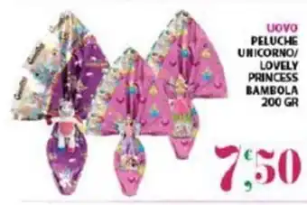 Uovo Peluche Unicorno/Lovely Princess Bambola 200 gr