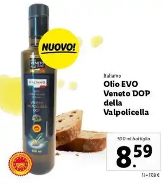 Lidl Olio EVO Veneto DOP Della Valpolicella 500ml offerta
