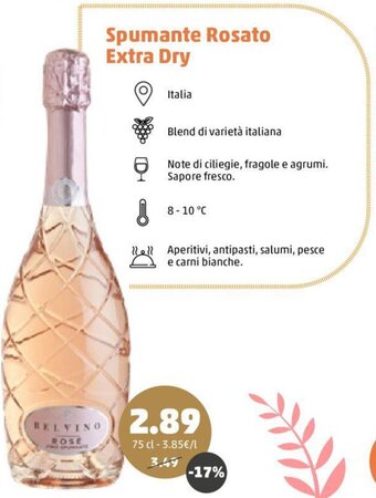PENNY Spumante Rosato Extra Dry 75cl offerta