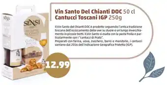 PENNY Vin Santo Del Chianti DOC 50 cl Cantucci Toscani IGP 250 g offerta